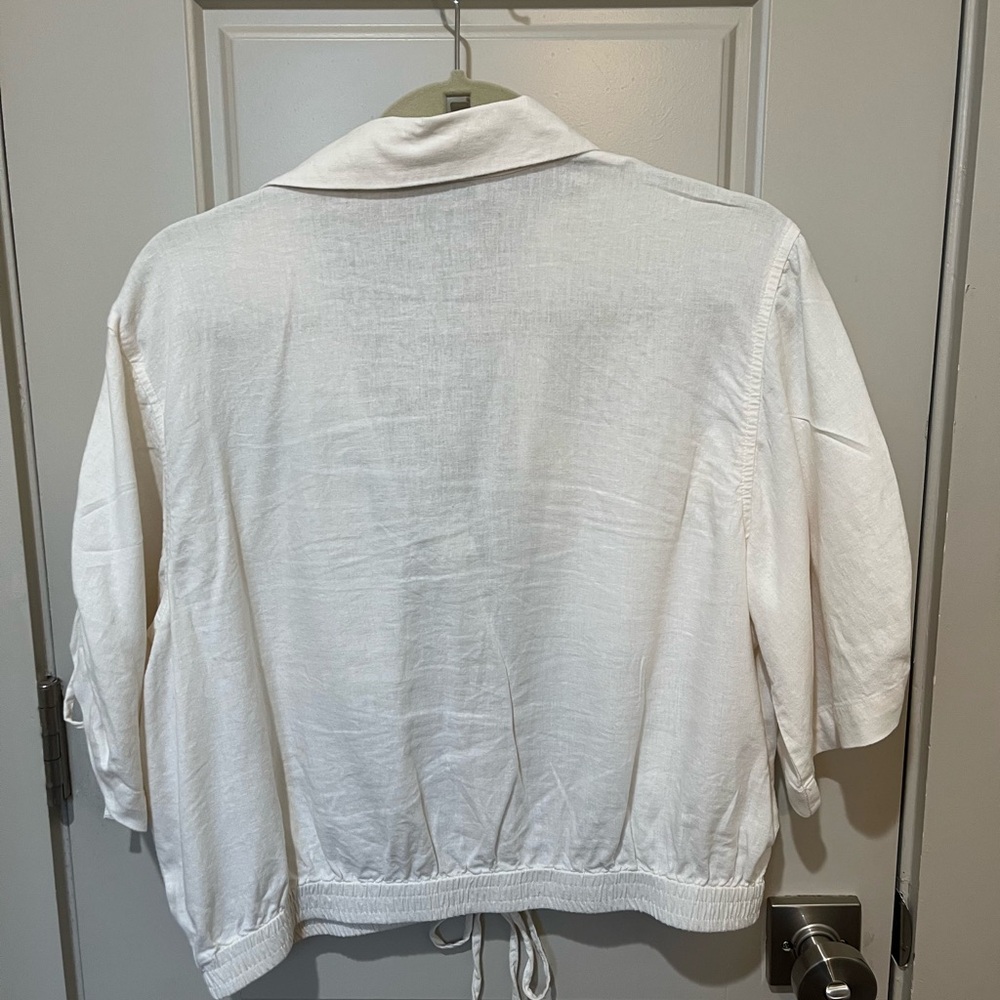 LOFT Cream Collared Shirt - Picture 5 of 6